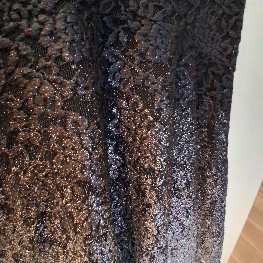 Free People Black Silver Ombre Metallic Brocade Knit Tank Mini Dress Size S - Picture 5 of 9